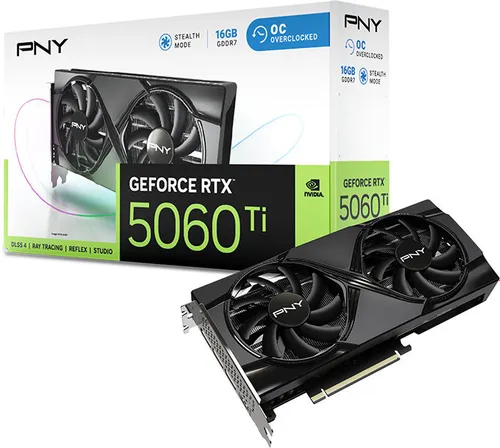 Karta graficzna PNY GeForce RTX 5060 Ti OC Dual Fan 16GB DLSS 4