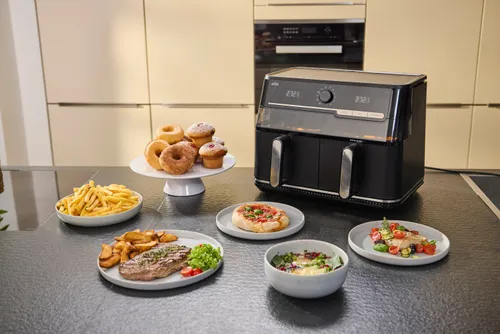 Air Fryer Frytkownica beztłuszczowa BRAUN TwinCook 5 TD5073 10l z podwójnym koszem i okienkiem do obserwacji postępów gotowania