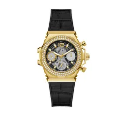 Guess Fusia Saati GW0553L4 SİYAH / ALTIN