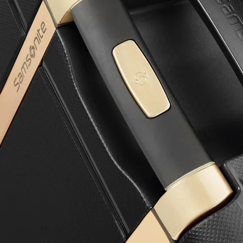 Mare XL Samsonite s ' cure DLX valiza - negru / aur delicios
