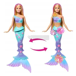 LALKA BARBIE SYRENKA ROZKWITAJĄCE KWIATY syrenka z magicznymi kwiatami JDM72