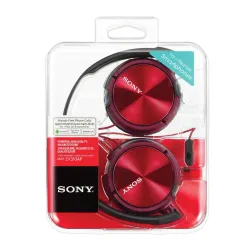 Słuchawki przewodowe Sony MDR-ZX310AP Nauszne Mikrofon Czerwony