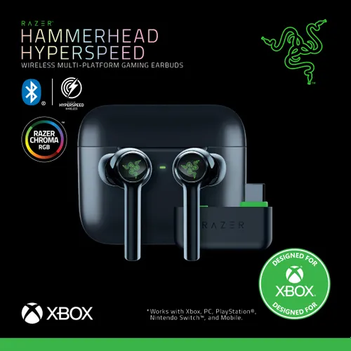 Słuchawki RAZER Hammerhead HyperSpeed (Xbox Licensed) Bezprzewodowe, Douszne, ANC