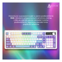 Klawiatura mechaniczna Ajazz AK980 V2 Gift Switch V2 Biało-Fioletowy