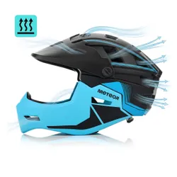 Kask rowerowy full-face METEOR Hydra L 58-61 cm czarny/niebieski