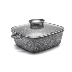 Garnek aluminiowy z pokrywką KONIGHOFFER KINGSTONE WYSOKI CZARNY 3 l