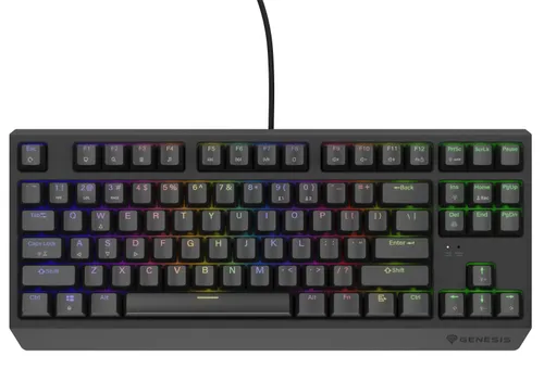 Klawiatura mechaniczna Genesis Thor 230 TKL US RGB Outemu Brown Czarny