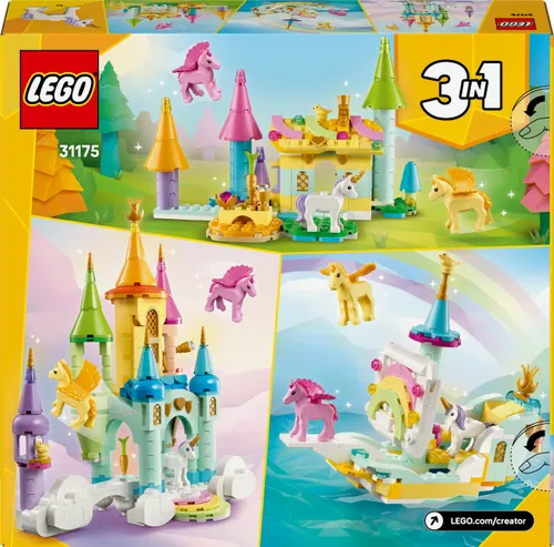 Lego zamek Creator 3w1 - klocki zamek z jednorożcem idealny na prezent