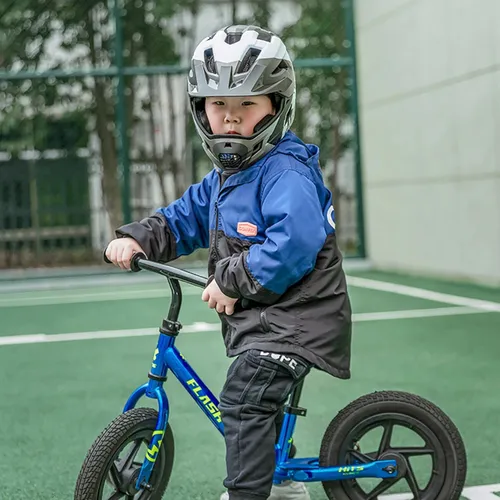 Kask rowerowy ROCKBROS TS-61 10110061006 Szary Full Face dla Dzieci z odkręcaną szczęką (rozmiar M)