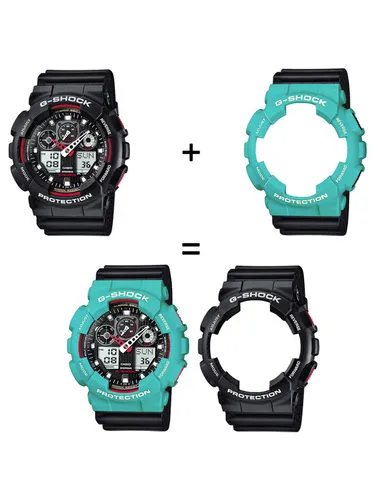 Casio Zegarek SET GA-100-1A4ER + BEZEL 10410475 + PASEK 10347688