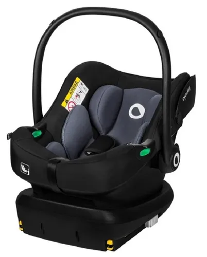 Fotelik samochodowy LIONELO Astrid i-Size z bazą Isofix 40-87 cm (0-13 kg) Czarno-szary