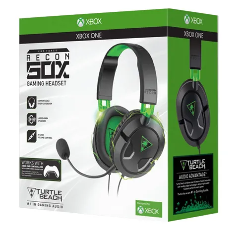 Słuchawki przewodowe z mikrofonem Turtle Beach Ear Force Recon 50X Nauszne Czarno-zielony