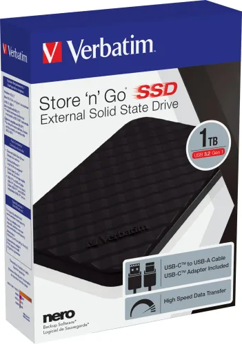 Dysk Verbatim Store 'n' Go 1TB USB 3.2 Czarny