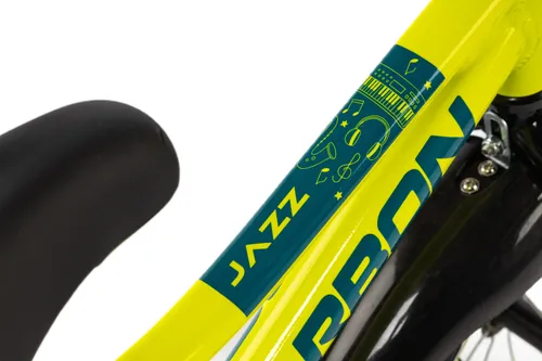 Rower dziecięcy KARBON Jazz 14 cali dla chłopca Limonkowy