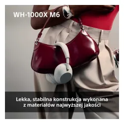 Słuchawki bezprzewodowe Sony WH-1000XM6 ANC Nauszne Bluetooth 5.3 Oliwkowy