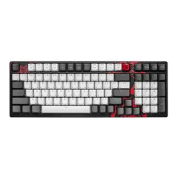 Klawiatura gamingowa A4Tech Bloody S98 Naraka BLMS Red Plus przewodowa mechaniczna podświetlana biało-czarna