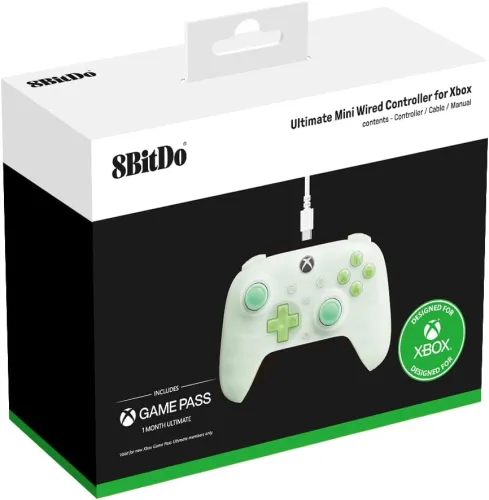 Pad 8BitDo Ultimate Mini Wired Controller do Xbox, PC Przewodowy Zielony