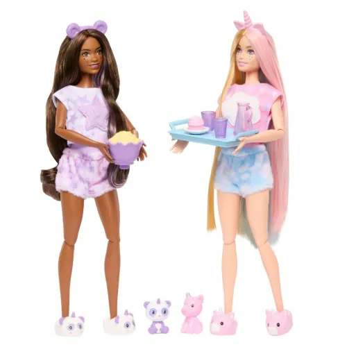 Mattel Barbie Подарочный набор для кукол Barbie Cutie Reveal Пижамная вечеринка