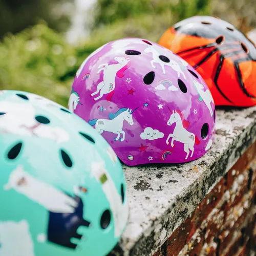 Kask rowerowy dziecięcy Hornit Unicorn purple/white