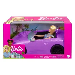 Lalka Barbie i fioletowy Kabriolet HBY29