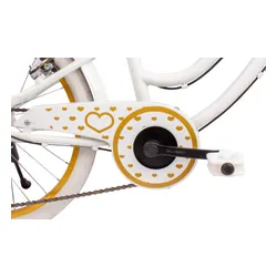 Rower dziecięcy SUN BABY Heart Bike 20 cali dla dziewczynki Biało-złoty