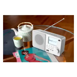 Radioodbiornik JVC RA-E611W-DAB Radio FM DAB+ Biały