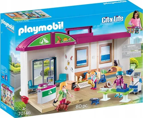 Playmobil Taşınabilir Evcil Hayvan Kliniği (70146)