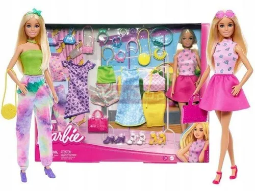 LALKA BARBIE DUŻY ZESTAW DO ZABAWY lalka + ubranka buty akcesoria HKB07