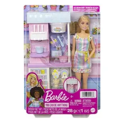 Lalka Barbie lodziarnia HCN46