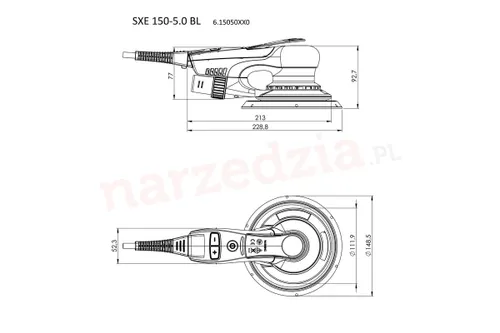 Эксцентриковая шлифовальная машина Metabo SXE 150-5. 0 BL