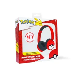 Słuchawki bezprzewodowe z mikrofonem OTL Technologies Pokémon Pokeball Wireless Dla Dzieci Nauszne Czerwony