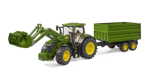 BRUDER Traktor John Deere 7R 350 z ładowaczem i przyczepą