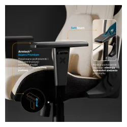 Fotel Diablo Chairs X.One Prime, Normal Size, Desert Storm t Gamingowy Do 140kg Tkanina Beżowy