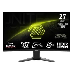 Monitor MSI Mag 276CXF 27" 1920x1080px VA 280Hz 0.5 ms [GTG] Curved