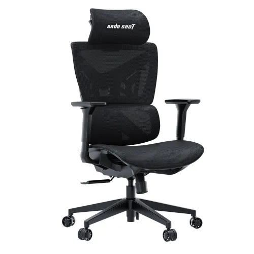 Fotel Anda Seat X-Air Mega XL Mesh Gamingowy do 120kg Tkanina Czarny