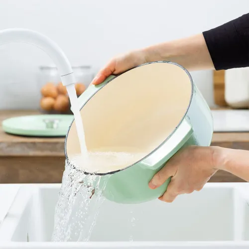 KITCHENAID Pistachio 5,2 l - garnek żeliwny z pokrywką