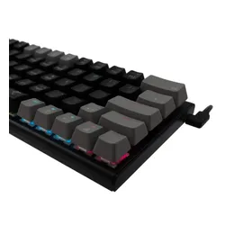 Klawiatura gamingowa White Shark Wakizashi Red przewodowa mechaniczna podświetlana czarno-szara