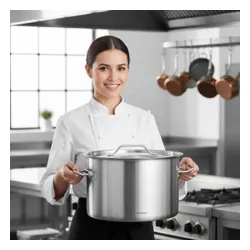 Garnek Gastronomiczny Z Pokrywą Stalową Ø38Cm 27L Kinghoff Kh-2025