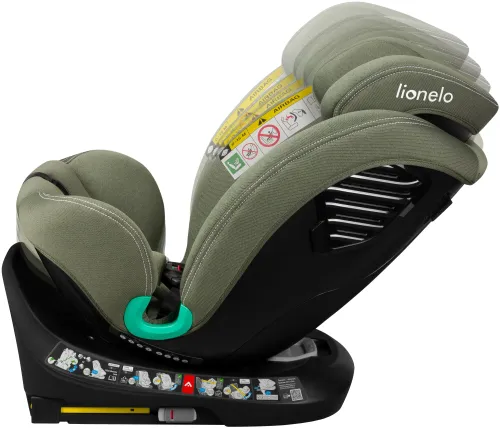 Fotelik samochodowy LIONELO Bastiaan One-i-Size 40-150 cm (0-36 kg) Zielony