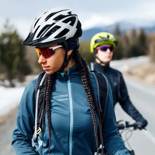 Kask rowerowy WOZINSKY HT-28VCB Czarno-biały MTB z lampką (rozmiar M)