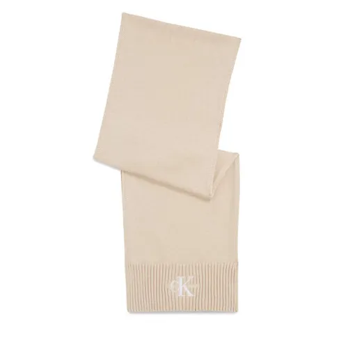 Calvin Klein Jeans Monologo Embro tricot eșarfă K60k611262 Fildeș YBI