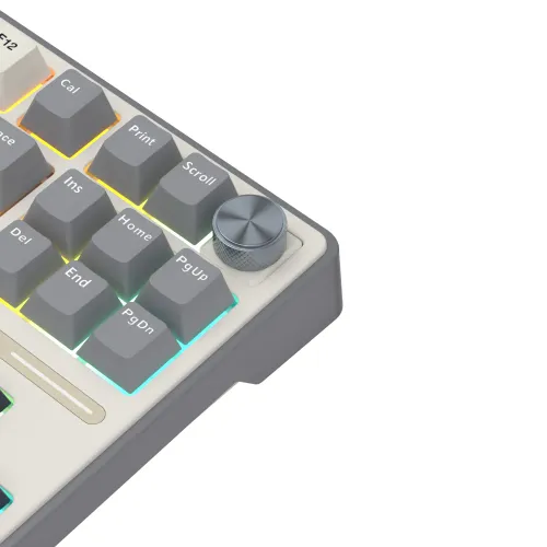 Klawiatura mechaniczna Royal Kludge RK-R87 Pro Half Grey Creamy Switch Biało-Szary