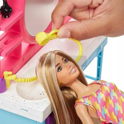 LALKA BARBIE Totally Hair SALON FRYZJERSKI z lalką HKV00
