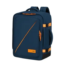 Рюкзак American Tourister Take2Cabin M - темно-синий / лучисто-оранжевый
