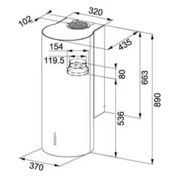 Okap Franke Turn FTU 3805 XS Srebrny