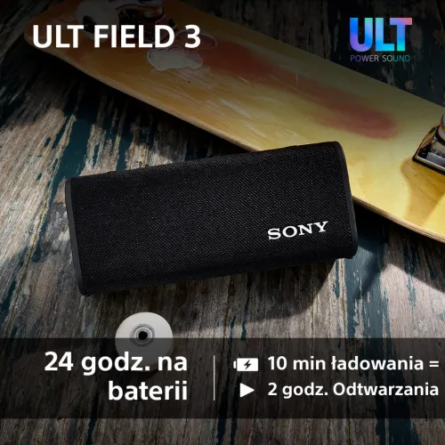 Głośnik Bluetooth Sony ULT Field 3 SRS-ULT30H Szary + Słuchawki bezprzewodowe ULT Wear WH-ULT900NB Czarny