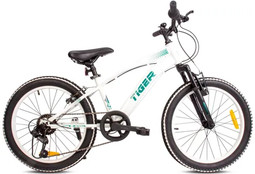 Rower dziecięcy SUN BABY Tiger Bike 20 cali dla chłopca Biało-zielony
