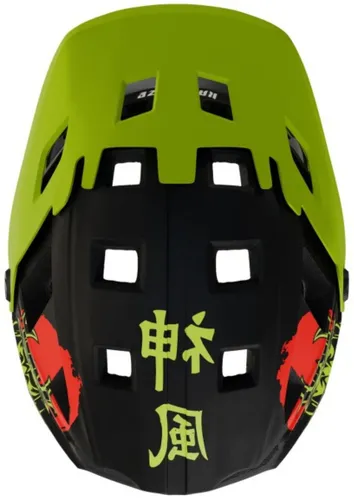 Kask KAMIKAZE Ronin Zielony Full Face (rozmiar M)
