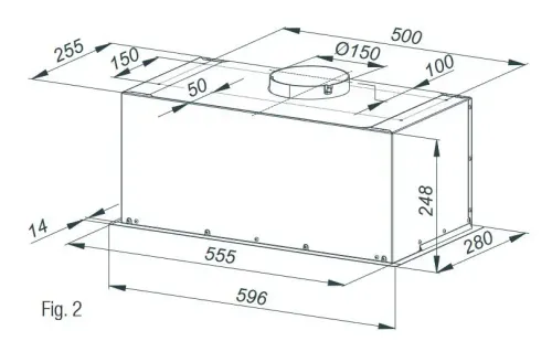 Okap Beko HNU61422B Czarny