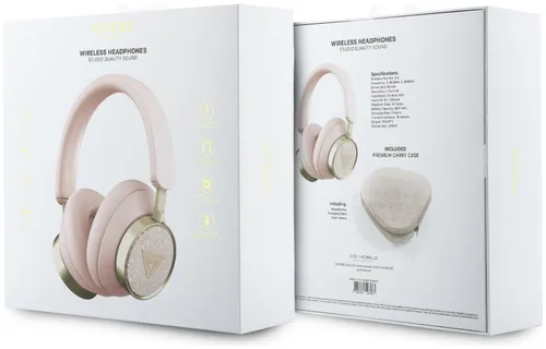 Słuchawki nauszne GUESS 4G Triangle Logo Bluetooth ENC Różowy